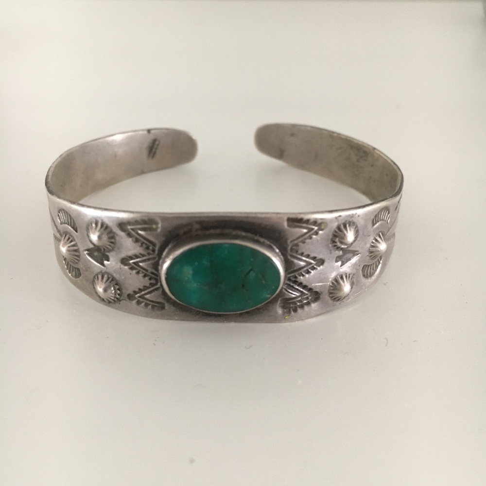 Silver and Turquoise Women's Bracelet